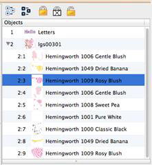 Description: 090-Objects Pane>sub element selected