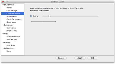 058-Preferences>Calibrate Screen