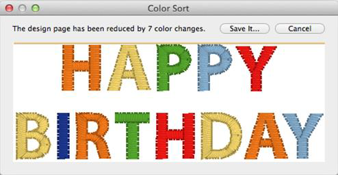 124-Color Sort dialog 124-Color Sort dialog