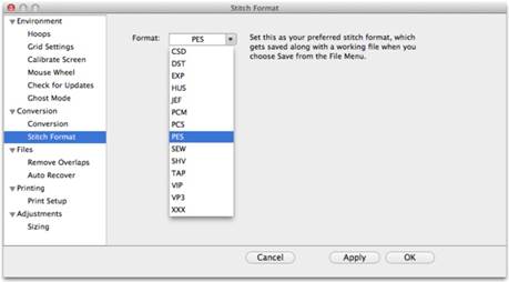 228-Preferences>Stitch Format