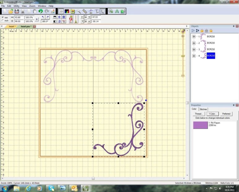 bottom right comer bottom right comer