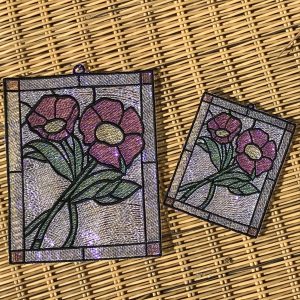 Stained Glass Mylar Machine Embroidery Design by Lisa Shaw for Embrilliance