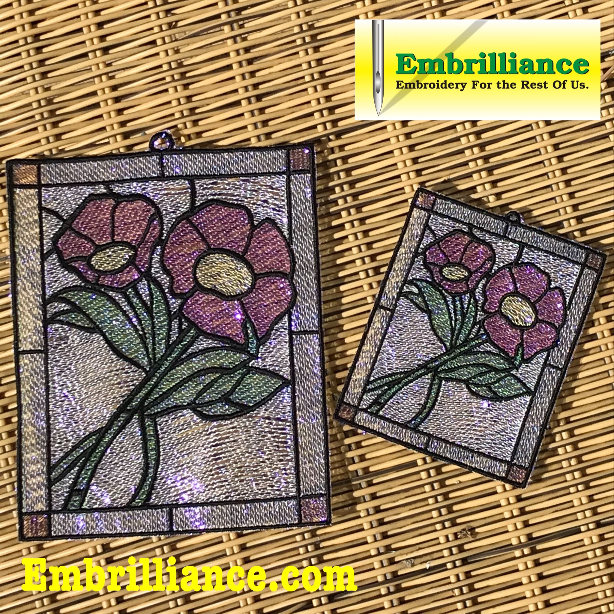 Welcome to Embrilliance / Free Mylar Stained Glass Flower Machine Embroidery  Design – Embrilliance Embroidery Software