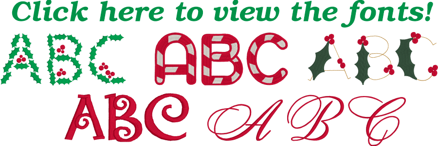 Embrilliance Christmas Collection 1 Embroidery Fonts