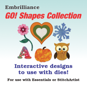 Virtual cover for Accuquilt Go Shapes Collection 1 for Embrilliance