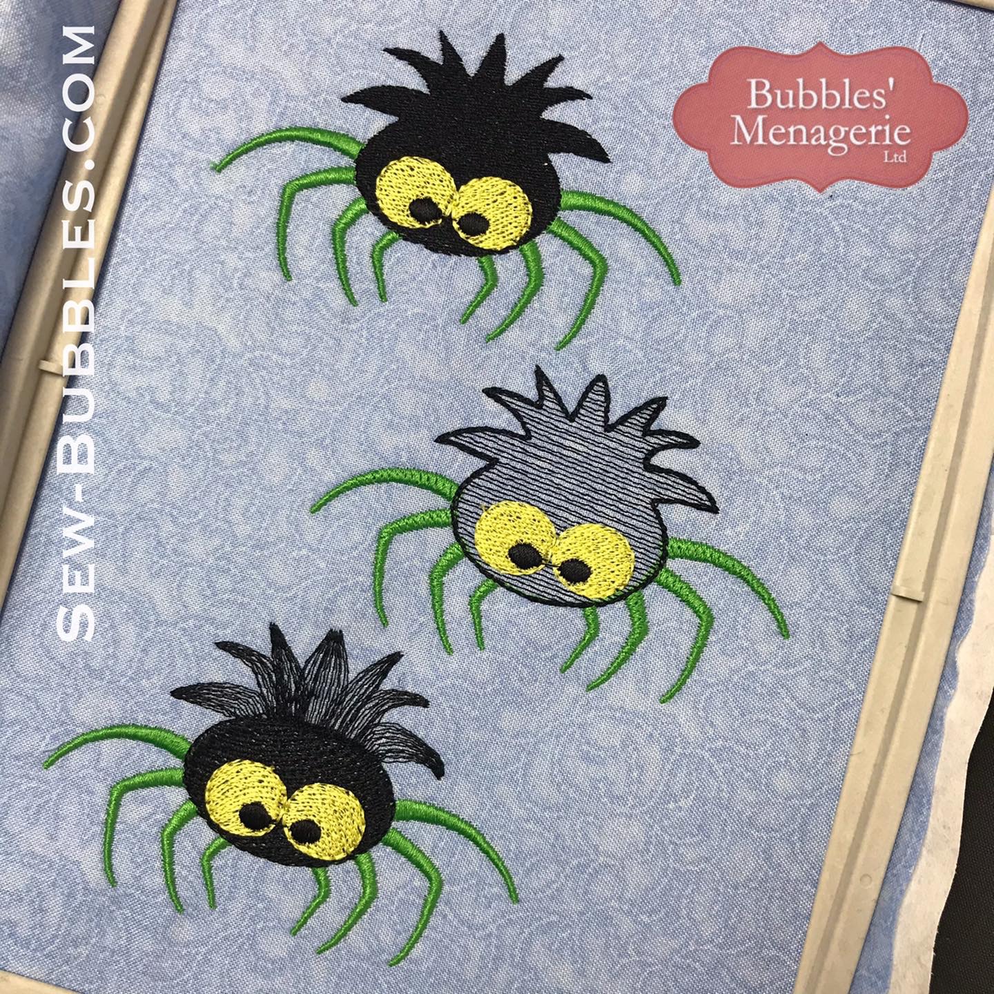 FSL Spooky Spider Earrings Embrilliance Embroidery Software
