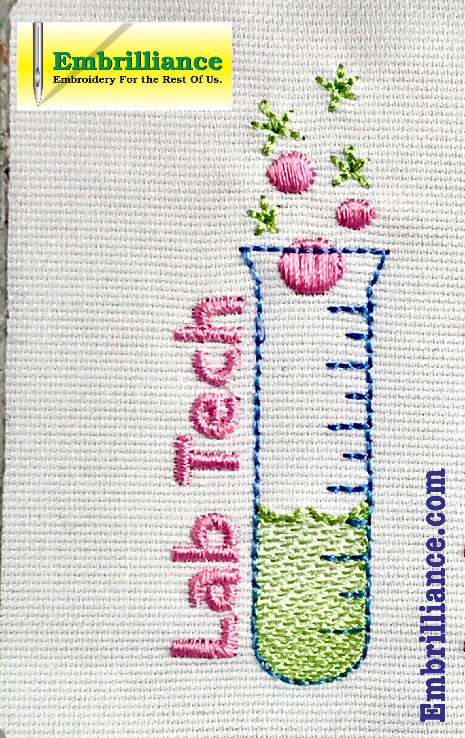 Stay Strong & Stitch On #9 Lab Tech Test Tube Design