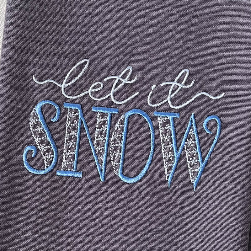 Free “Let it Snow” Embroidery Design!