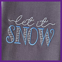 Free “Let it Snow” Embroidery Design!