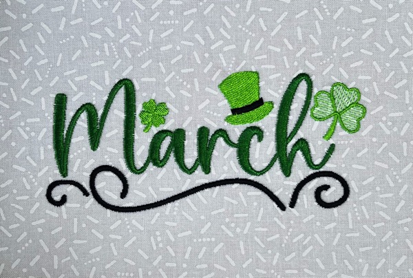 The Free March Embroidery Design Has Landed