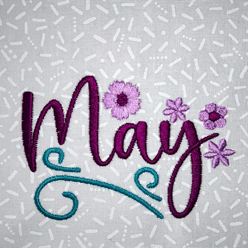Free May Month Embroidery Design