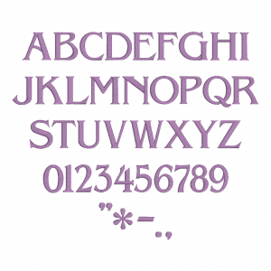 All characters available in Embrilliance Essential's Roman Font