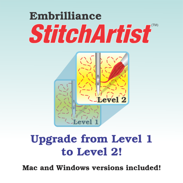 Virtual cover of Embrilliance StitchArtist Level 1 to Level 2 Upgrade