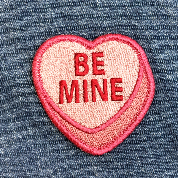 Free Conversation Heart Patch Embroidery Design