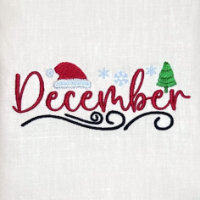 The Monthly Series continues with our Free December Embroidery Design