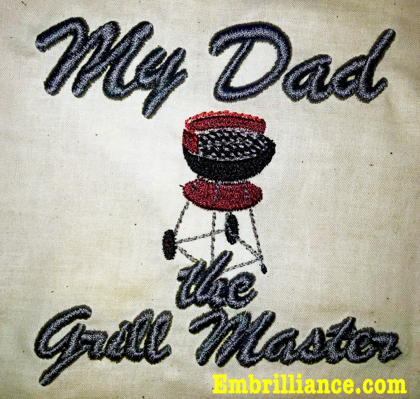 Happy Father’s Day – Free ‘My Dad the Grill Master’ Embroidery Design