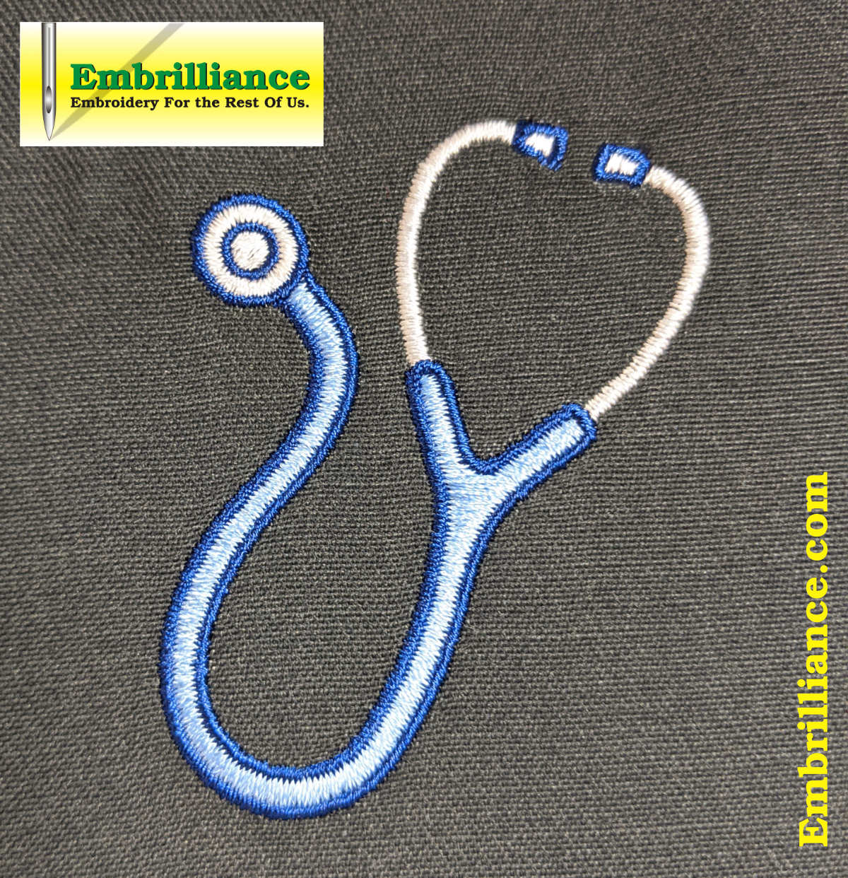 Stay Strong & Stitch On #22: Stethoscope Embroidery Design
